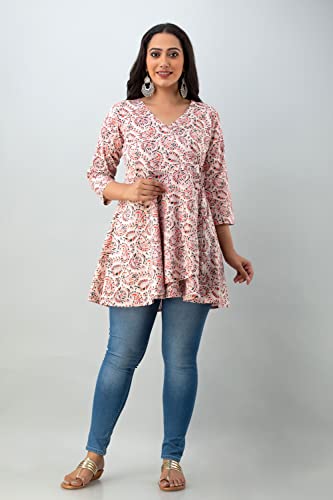Image of feranoid Women Cotton Angrakha Kurti