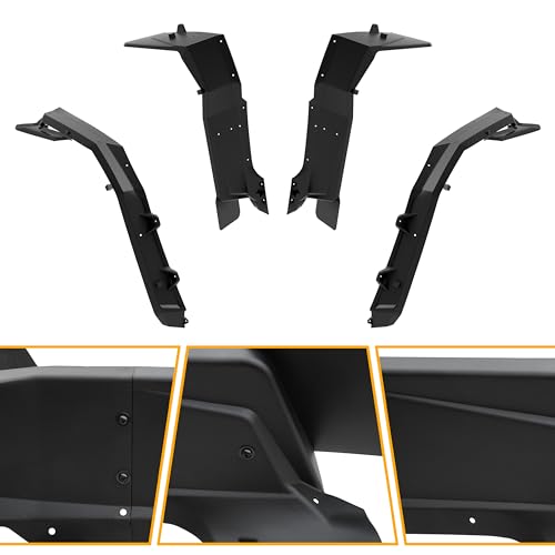 Image of Wider Extended Fender Flares Kit for 2024 2025 2026 RZR XP 4 1000, Full Coverage Extended Wider Mud Flaps Assembly for 2024 2025 2026 Polaris RZR XP 4 1000 Accessories, Replace #2889133