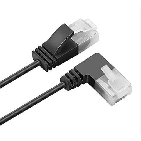 innov8 Ultra Slim CAT 6 Ethernet Cable Cat6 RJ45 Left Angle UTP Network Patch Cord 90 Degree Cat6a Lan Cables - (2m) Cover