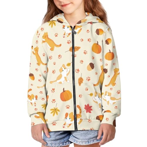 Image of Zipper Hoodie for Kids Full Zip Up Sweatshirt Active Coat Hooded Pullover with Pockets Size 6-16 Boys Girls