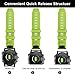 OVERSTEP Watch Band, 22mm Silicone Strap for Garmin Fenix 7/6/6 Pro/5/5 Plus/Forerunner 935/945/Approach S60/S62, Green