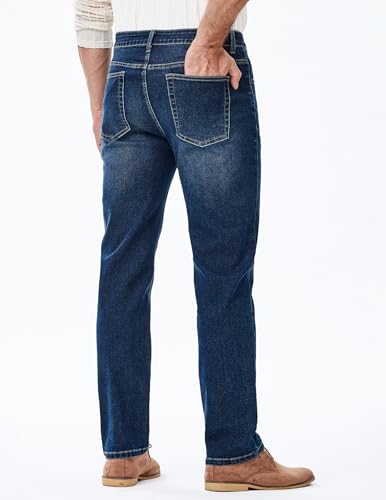 JMIERR Men's Jeans Regular Fit Straight Stretch Classic Casual Denim Pants4
