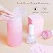 Corconess 3 Pack Acetone Dispenser Push Down Pump Dispenser Nail Polish Remover Pump Alcohol Dispenser 4OZ/120ML Empty Pink Travel Bottle for Nail Polish Remover,Makeup Remover,Micellar Water,Toner