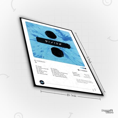Image of Thepaper9store Pack of 8 - Ed Sheeran Music Album Art Wall Posters (8.4 x 12 Inch) Adhesive Tape Included | Aesthetic Wall Decor for Bedroom, Living Room, Office