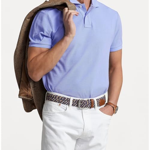 Image of SUOSDEY Men Stretch Braided Belt, Elastic Belt for Jeans Pants Casual Golf Belt 1 3 /8 inch