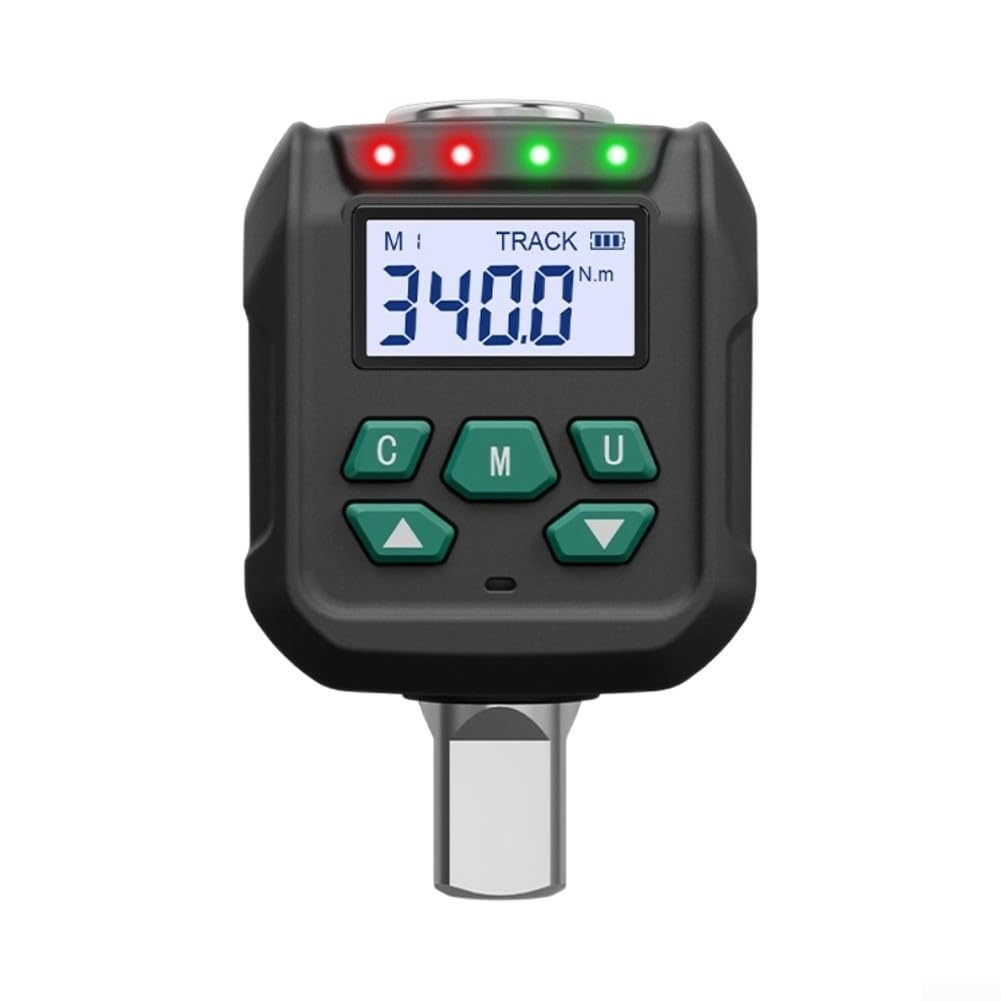 Adattatore per chiave dinamometrica digitale da 1/2", precisione ±2% con 4 unità, modalità picco/traccia, 9 preset, acciaio al cromo vanadio per meccanici industriali automobilistici (1,5-30)