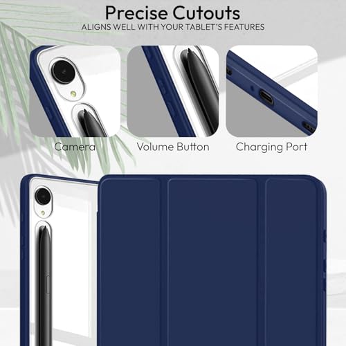 Image of Robustrion Cover Case for Samsung Galaxy Tab S10 FE Plus 13.1 inch Cover with [Pencil Holder] Hybrid Cover for Samsung Tab S10 FE Plus 13.1 inch Tablet [Auto Sleep Wake Support] - Navy