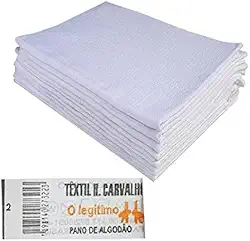 Pano De Prato O Legitimo Branco Kit Com 10 Peças