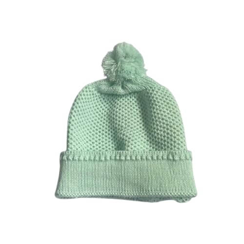 Touca Para Bebê Em Tricot PomPom RN (Verde Claro)
