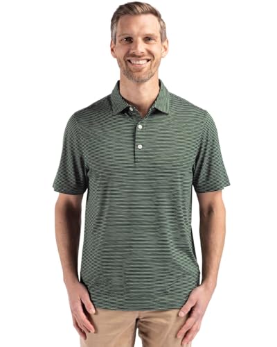 Polo Forge Eco Fine Line Stripe Stretch Recycled para Hombre Cutter & Buck miniatura 1