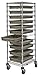 Quantum Storage Systems BC212469M2GY Wire Bin Cart with 11 DG93030 Gray Bins, Chrome Finish, 69