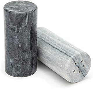 Fox Run White and Black Marble Salt and Pepper Shaker Set, Set of 2
