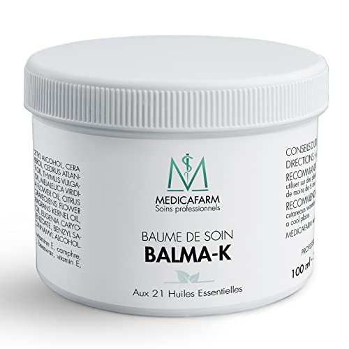 MEDICAFARM - Baume de soin BALMA-K - Aux 21 huiles essentielles - Aide à apaiser les douleurs musculaires et articulaires - pot de 100ml Cover