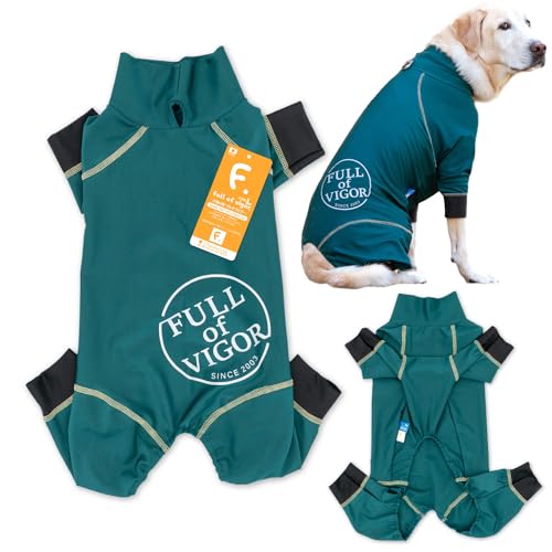 大型犬 ドッグプレイ サークルプリント 撥水 ラッシュガード ロンパース 犬の服 フルオブビガー 9/グリーン BM