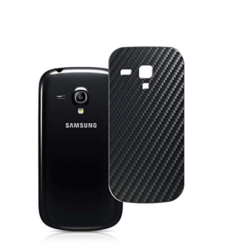 VacFun Lot de 2 Film de Protection d'écran Arrière, compatible avec Samsung I8200 Galaxy S III 3 mini VE I8200N, Film Arrière en Noir Fibre de Carbone