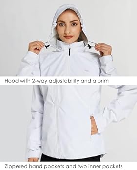 WILLIT - Veste De Cyclisme Femme Imperméable Et Respirante - Coupe-vent Léger à Capuche Pour Vélo, Running, Randonnée