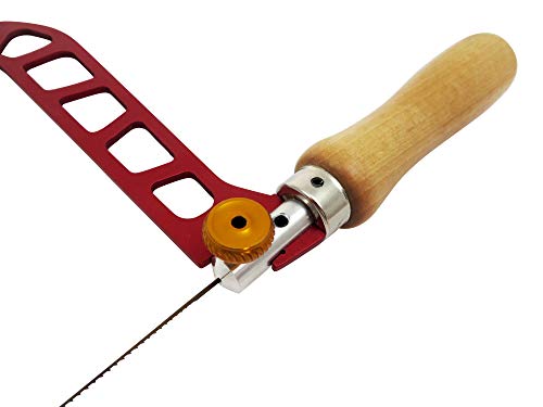 Knew Concepts 125.005CS 5 Inch MK III Fret Jewelers Saw with Cam Lever Tension, Rotating Blade and 12 Each #7 Pegas Fret Saw Blades Knew Concepts 125.005CS 5 Inch MK III Fret Jewelers Saw with Cam Lever Tension, Rotating Blade and 12 Each #7 Pegas Fret Saw Blades