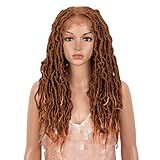 Style Icon 26' Faux Locs Long Dreadlock Wig with Baby Hair Goddess Wigs Synthetic Twist Hair Wig (26 Inches, T130R/OR19)