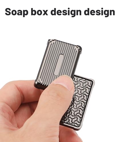 Image of Alloy Metal Black Fidget Slider for Stress and Anxiety Relief-Soap Box Style, Stress Relief Toys Adults, Unrestricted Sliding