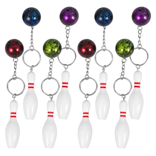 Cadeau rouge vert de porte-clés bowling plastique pour invités et fêtes