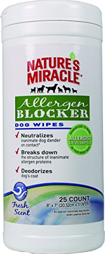 Nature's Miracle Allergen Blocker Dog Wipes 25 ct (NM-5443)