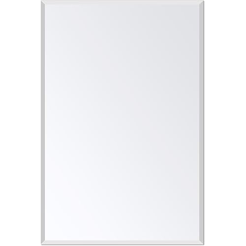 Rectangle Wall Mirror Frameless Mirror 16” x 24" Beveled Edge Mirror for Bathroom Vanity and Entryway