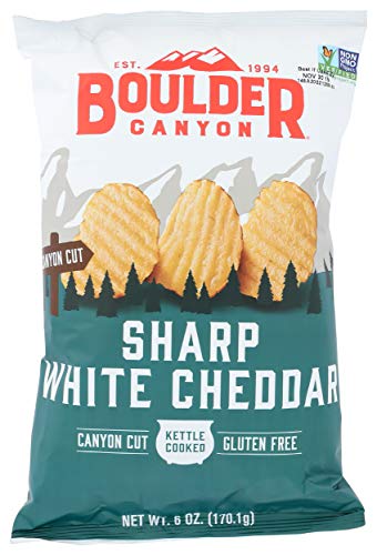 Image of Boulder Canyon Sharp White Cheddar Kettle Chips, 6 Oz,, (2)