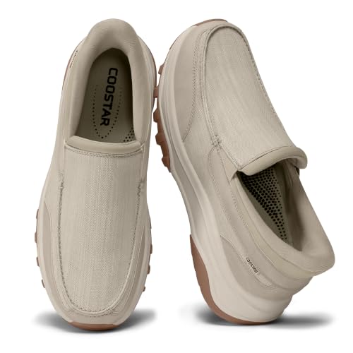 Image of Coostar Slip On Shoes for Men Orthopedic Walking Loafers with Arch Support Canvas Shoe Casual