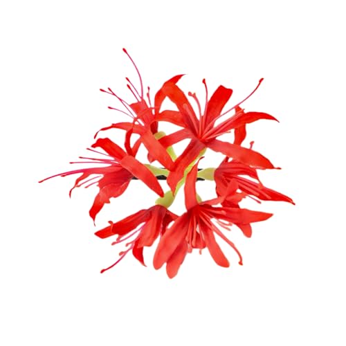 Pinzas para el cabello con flor Lirio rojo 12 cm miniatura 1