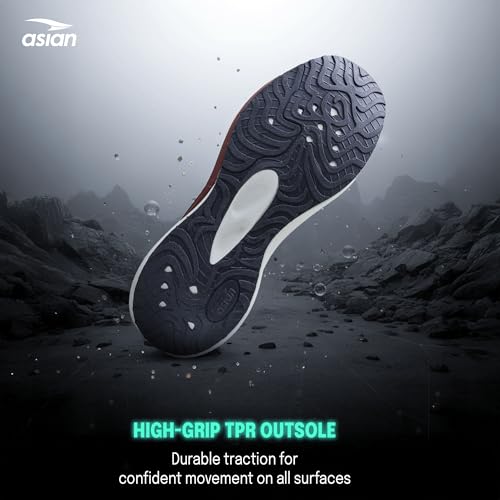 Image of ASIAN Quantum-35 Men's Running Shoes | Lightweight Water-Resistant Upper, Adaptive Fit with Memory Foam & TPR Grip Sole | Ideal for Running, Gym & Daily Training