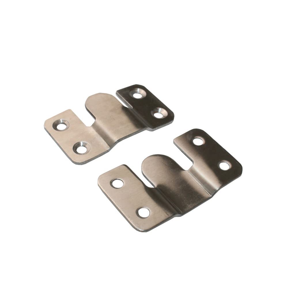 ANCLLO 4 Pairs Flush Mount Bracket Picture Frame Brackets Headboard Mount Hangers Interlocking Photo Picture Frame Hook