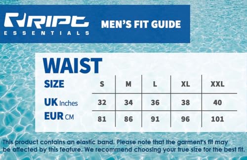 RIPT Men's Essentials Quick Dry UV 50 Sun Protection Swim Shorts Trunks,Navy/Turquoise, XXL - Image 8