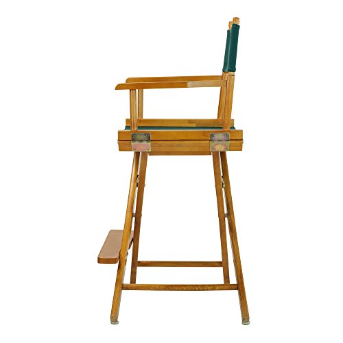 Casual Home 24" Director's Chair Honey Oak Frame-With Hunter Green Canvas, Counter Height #TOP2