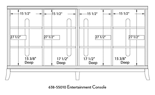 Hooker Furniture Melange 4-Door Sloan Console Table In Rustic Alder #TOP2