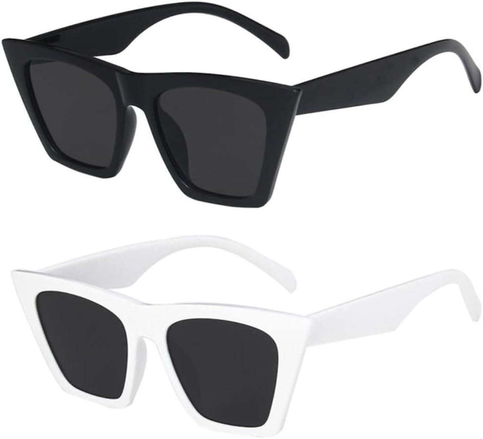 ENSARJOESunglasses for Women Vintage Big Frame Ladies Shades UV400 Sun Glasses