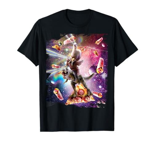 Láser Ojos Espaciales Llama Sobre Perezoso Dinosaurio - Camiseta