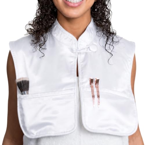 MONII Wearable Beauty Cover (Cape) - Stays in Place for Wet Hair, Wash Day, Air-Drying & Makeup | Satin + Cotton Drape for Women