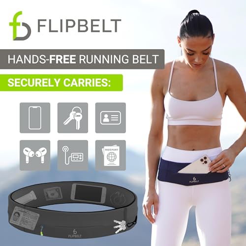 Image of FlipBelt Zipper Running Belt, Waist Pack for Fitness and Running, US Company