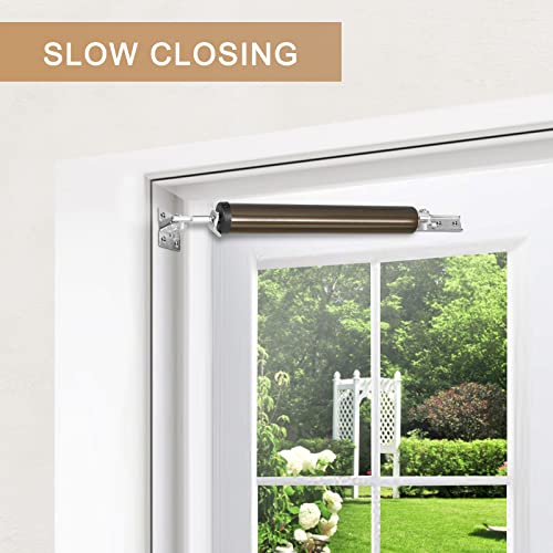 Medium Duty Screen Door Closers Kit, Adjustable Pneumatic Storm Door Closer For Medium And Light Weight Storm Doors (Brown) #TOP1