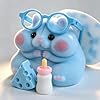 Handmade Taba Squishy Hamster Toy, Cute Squishy Hamster Fidget Toy, Realistic Hamster Toy, Soft Silicone Mochi Furry Toy, Stress Relief Gift for Adults & Kids, Sensory Anxiety Plushie (Blue) #2