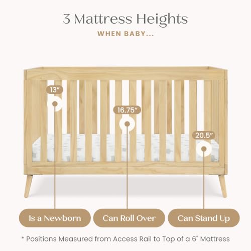 Image of Delta Children Essex 4-in-1 Baby Crib & Mattress, Natural