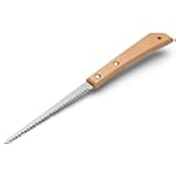Keyhole Saw - 5” Japanese Detail Jab Trim Saw for Wood Moldings, Carving, Sheetrock or Drywall Cutting Tool - Fine Tooth 13 TPI Wood Handle Drywall Knife Cutter Woodworking Tools by Kings County Tools