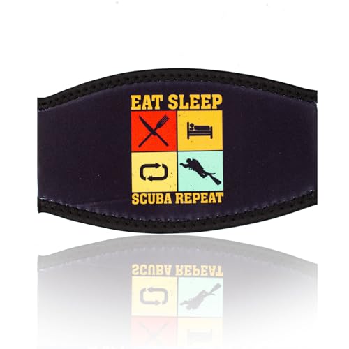 Diving Mask Slap Straps Cover Neoprene Creative Retro Swimming Goggles Glasses Strap Head Band Parts Accessories For Diving, Must Dive, Medium