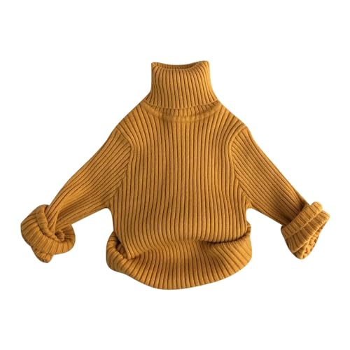 Toddler Girl Boy Turtle Neck Sweater Kids Solid Long Sleeve Knitted Pullover Sweaters Warm Fall Winter Tops Clothes