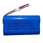 Pacco Batterie Ricaricabili agli ioni di Litio 18650 2S1P da 7,4 V 2600 mAh con XH2,54/2P Connettore / 3C Cells/Supporta la Ricarica Rapida