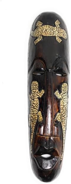 Tikimaster 3-Geckos Big Chief Tribal Mask 20 in - Primitive | #nmk220550