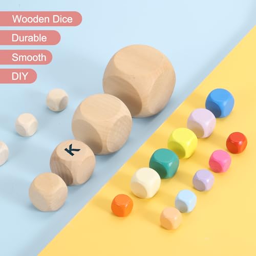 Des en bois vierges 15mm cubes bois non finis pour loisirs creatifs