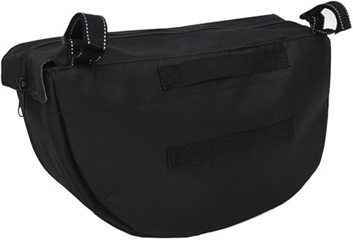 Miniatura 3 de Organizador de cochecito aislado, bolsa de sillín lateral para cochecito, color negro - última versión más duradera