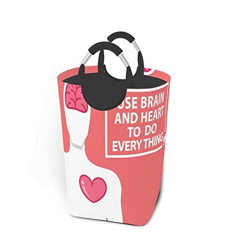 Wäschesack,Zitate menschliche Figur mit Worten drucken,Großer faltbarer Wäschekorb,zusammenklappbarer Wäschekorb,zusammenklappbarer