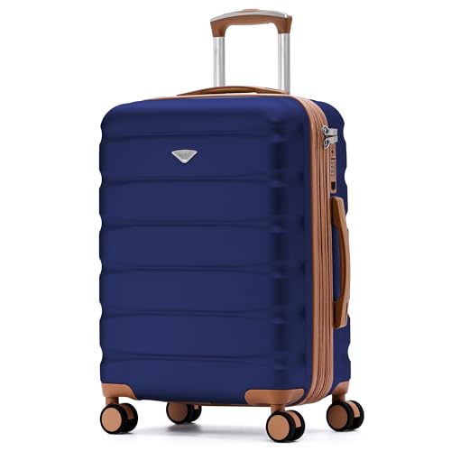 Flight Knight Expandable Carry On Suitcase Hardside TSA Lock USB C Silent Double Spinner Wheels Maximum Overhead Carry-On Bag For Virgin & South West Approved Airlines( 24x16x10